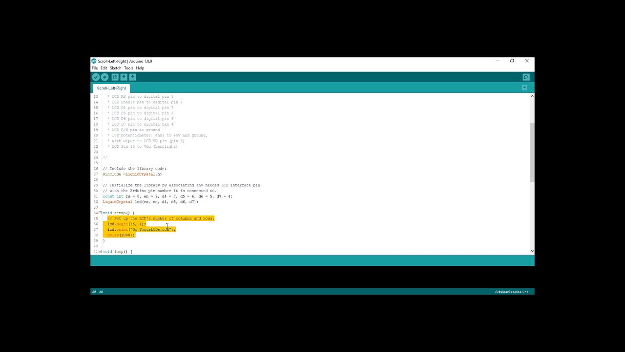 How to Scroll Text on a Character LCD - FAN2201